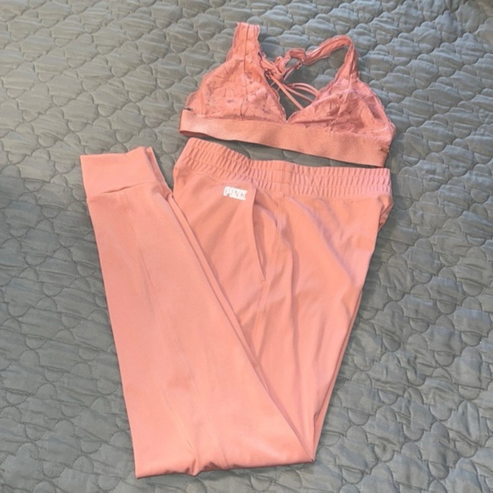 Victoria's Secret Pink and Orange Sports Bra